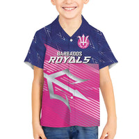 Custom Barbados Cricket Royals Family Matching Long Sleeve Bodycon Dress and Hawaiian Shirt Sporty Style with Trident Symbol - Wonder Print Shop