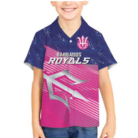 Custom Barbados Cricket Royals Family Matching Mermaid Dress and Hawaiian Shirt Sporty Style with Trident Symbol - Wonder Print Shop