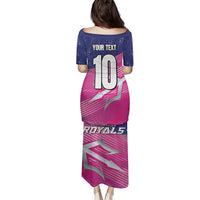 Custom Barbados Cricket Royals Family Matching Puletasi and Hawaiian Shirt Sporty Style with Trident Symbol - Wonder Print Shop