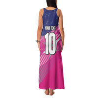 Custom Barbados Cricket Royals Family Matching Tank Maxi Dress and Hawaiian Shirt Sporty Style with Trident Symbol - Wonder Print Shop