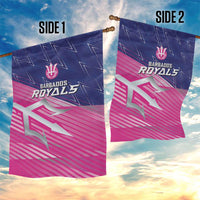 Barbados Cricket Royals Garden Flag Sporty Style with Trident Symbol - Wonder Print Shop
