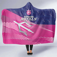 Barbados Cricket Royals Hooded Blanket Sporty Style with Trident Symbol - Wonder Print Shop