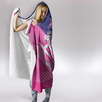 Barbados Cricket Royals Hooded Blanket Sporty Style with Trident Symbol - Wonder Print Shop