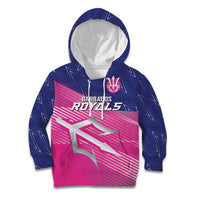 Custom Barbados Cricket Royals Kid Hoodie Sporty Style with Trident Symbol - Wonder Print Shop