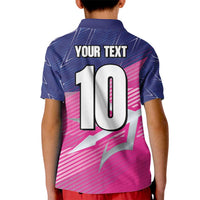 Custom Barbados Cricket Royals Kid Polo Shirt Sporty Style with Trident Symbol - Wonder Print Shop