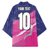 Custom Barbados Cricket Royals Kimono Sporty Style with Trident Symbol - Wonder Print Shop