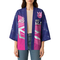 Custom Barbados Cricket Royals Kimono Sporty Style with Trident Symbol - Wonder Print Shop