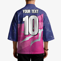 Custom Barbados Cricket Royals Kimono Sporty Style with Trident Symbol - Wonder Print Shop