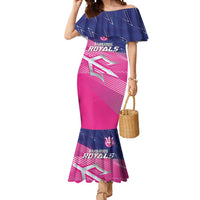 Custom Barbados Cricket Royals Mermaid Dress Sporty Style with Trident Symbol - Wonder Print Shop