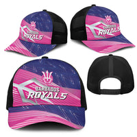 Barbados Cricket Royals Mesh Trucker Cap Sporty Style with Trident Symbol - Wonder Print Shop