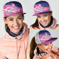 Barbados Cricket Royals Mesh Trucker Cap Sporty Style with Trident Symbol - Wonder Print Shop