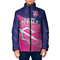 Custom Barbados Cricket Royals Padded Jacket Sporty Style with Trident Symbol - Wonder Print Shop