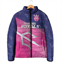Custom Barbados Cricket Royals Padded Jacket Sporty Style with Trident Symbol - Wonder Print Shop