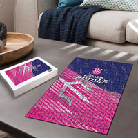 Barbados Cricket Royals Puzzle Sporty Style with Trident Symbol - Wonder Print Shop