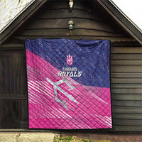 Barbados Cricket Royals Quilt Sporty Style with Trident Symbol - Wonder Print Shop
