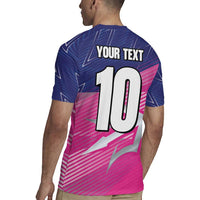 Custom Barbados Cricket Royals Rugby Jersey Sporty Style with Trident Symbol - Wonder Print Shop