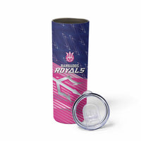 Custom Barbados Cricket Royals Skinny Tumbler Sporty Style with Trident Symbol - Wonder Print Shop