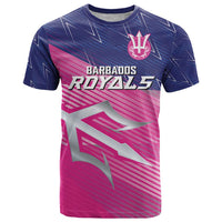 Custom Barbados Cricket Royals T Shirt Sporty Style with Trident Symbol - Wonder Print Shop