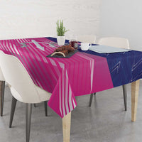 Barbados Cricket Royals Tablecloth Sporty Style with Trident Symbol - Wonder Print Shop