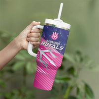 Custom Barbados Cricket Royals Tumbler With Handle Sporty Style with Trident Symbol - Wonder Print Shop