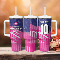 Custom Barbados Cricket Royals Tumbler With Handle Sporty Style with Trident Symbol - Wonder Print Shop
