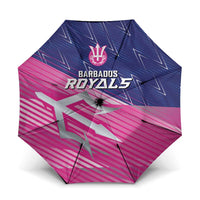 Barbados Cricket Royals Umbrella Sporty Style with Trident Symbol - Wonder Print Shop