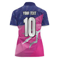 Custom Barbados Cricket Royals Women Polo Shirt Sporty Style with Trident Symbol - Wonder Print Shop