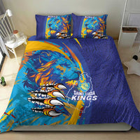 Saint Lucia Cricket Kings Bedding Set Power Lions of Caribbean - Wonder Print Shop