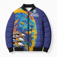 Custom Saint Lucia Cricket Kings Bomber Puffer Jacket Power Lions of Caribbean - Wonder Print Shop