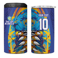 Custom Saint Lucia Cricket Kings 4 in 1 Can Cooler Tumbler Power Lions of Caribbean - Wonder Print Shop