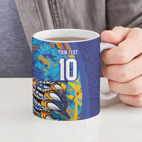 Custom Saint Lucia Cricket Kings Ceramic Mug Power Lions of Caribbean - Wonder Print Shop