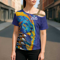 Custom Saint Lucia Cricket Kings Cross Shoulder Shirt Power Lions of Caribbean - Wonder Print Shop