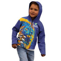 Custom Saint Lucia Cricket Kings Kid Hoodie Power Lions of Caribbean - Wonder Print Shop