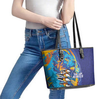Saint Lucia Cricket Kings Leather Tote Bag Power Lions of Caribbean - Wonder Print Shop