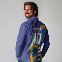 Custom Saint Lucia Cricket Kings Long Sleeve Polo Shirt Power Lions of Caribbean - Wonder Print Shop