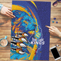 Saint Lucia Cricket Kings Puzzle Power Lions of Caribbean - Wonder Print Shop