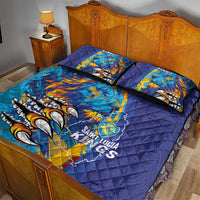Saint Lucia Cricket Kings Quilt Bed Set Power Lions of Caribbean - Wonder Print Shop