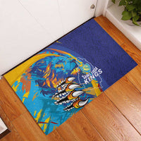 Saint Lucia Cricket Kings Rubber Doormat Power Lions of Caribbean - Wonder Print Shop
