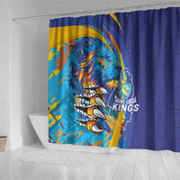 Saint Lucia Cricket Kings Shower Curtain Power Lions of Caribbean - Wonder Print Shop