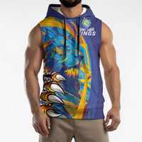 Custom Saint Lucia Cricket Kings Sleeveless Hoodie Power Lions of Caribbean - Wonder Print Shop