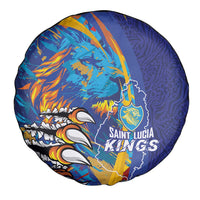 Saint Lucia Cricket Kings Spare Tire Cover Power Lions of Caribbean - Wonder Print Shop