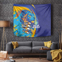 Saint Lucia Cricket Kings Tapestry Power Lions of Caribbean - Wonder Print Shop