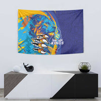 Saint Lucia Cricket Kings Tapestry Power Lions of Caribbean - Wonder Print Shop