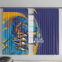 Saint Lucia Cricket Kings Window Curtain Power Lions of Caribbean - Wonder Print Shop