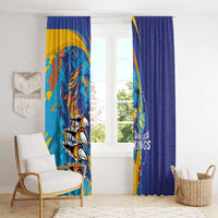 Saint Lucia Cricket Kings Window Curtain Power Lions of Caribbean - Wonder Print Shop