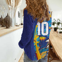 Custom Saint Lucia Cricket Kings Women Casual Shirt Power Lions of Caribbean - Wonder Print Shop