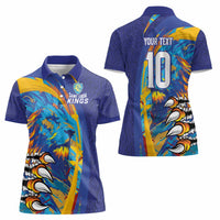 Custom Saint Lucia Cricket Kings Women Polo Shirt Power Lions of Caribbean - Wonder Print Shop