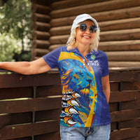 Custom Saint Lucia Cricket Kings Women Polo Shirt Power Lions of Caribbean - Wonder Print Shop