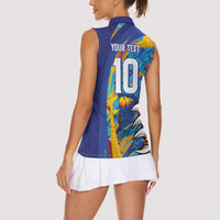 Custom Saint Lucia Cricket Kings Women Sleeveless Polo Shirt Power Lions of Caribbean - Wonder Print Shop