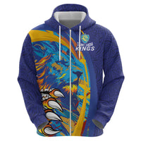 Custom Saint Lucia Cricket Kings Zip Hoodie Power Lions of Caribbean - Wonder Print Shop